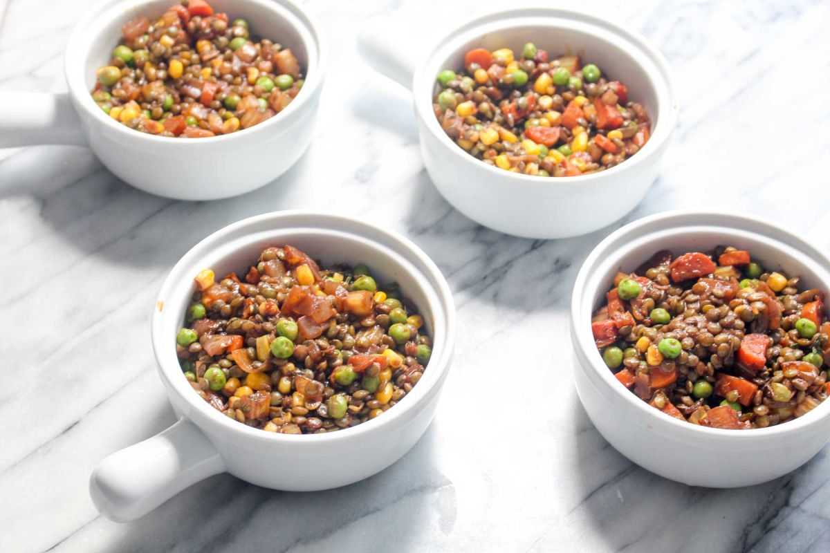 Lentil shepherd’s pie filling