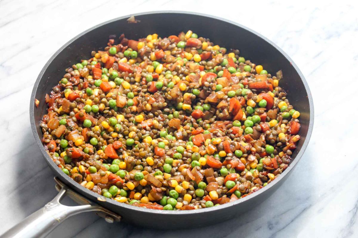 Lentil shepherd’s pie oreegano