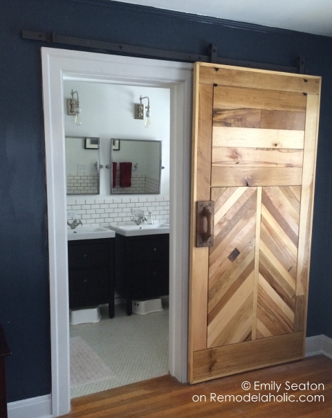 Diy chevron barn door building tutorial emily seaton on @remodelaholic 11 480x604