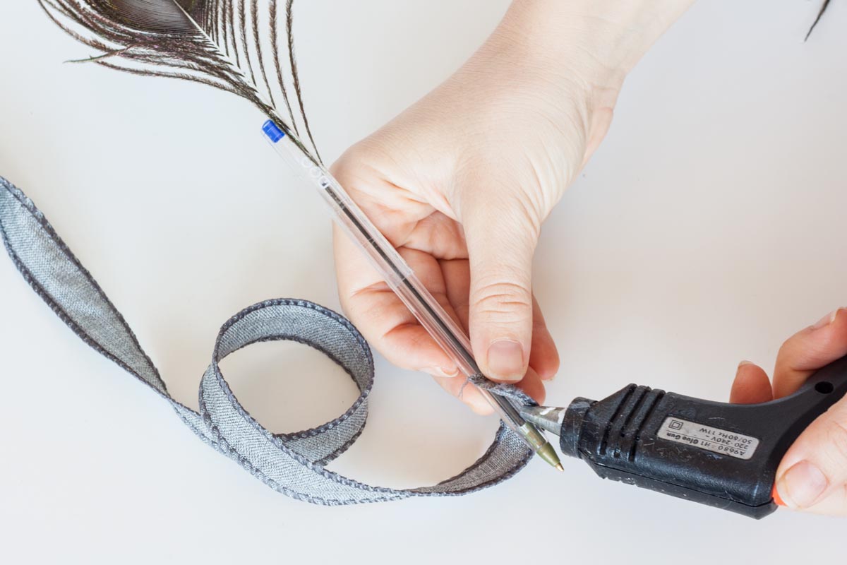 Father’s day gift idea diy feather pen glue