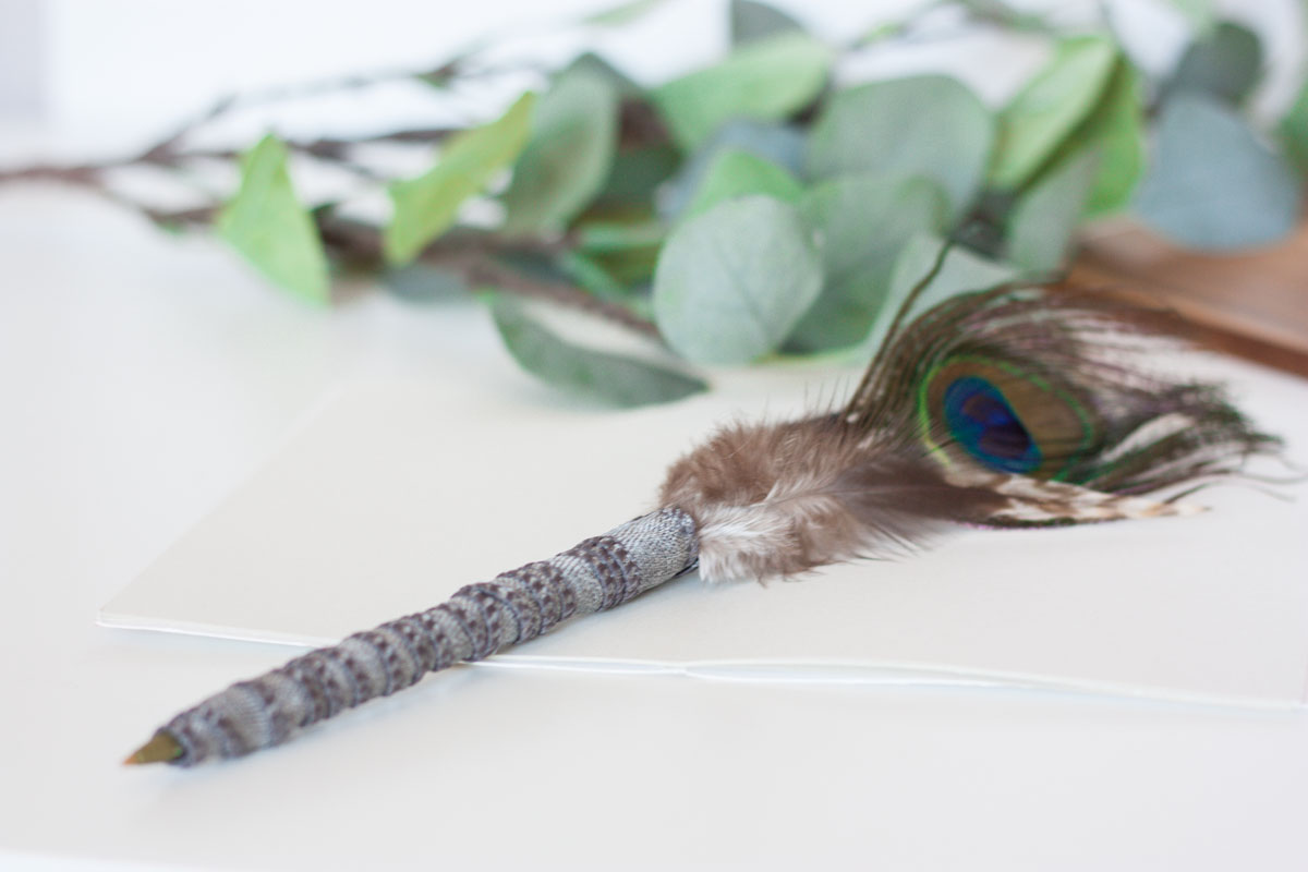 Simple father’s day gift idea diy feather pen