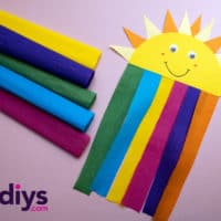 How to make a rainbow paper sun