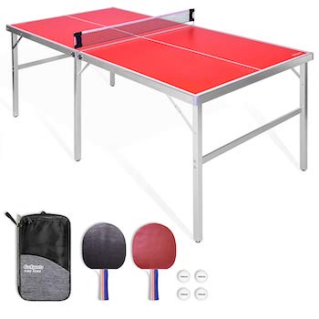 Gosports 6’x3’ mid size table tennis game set