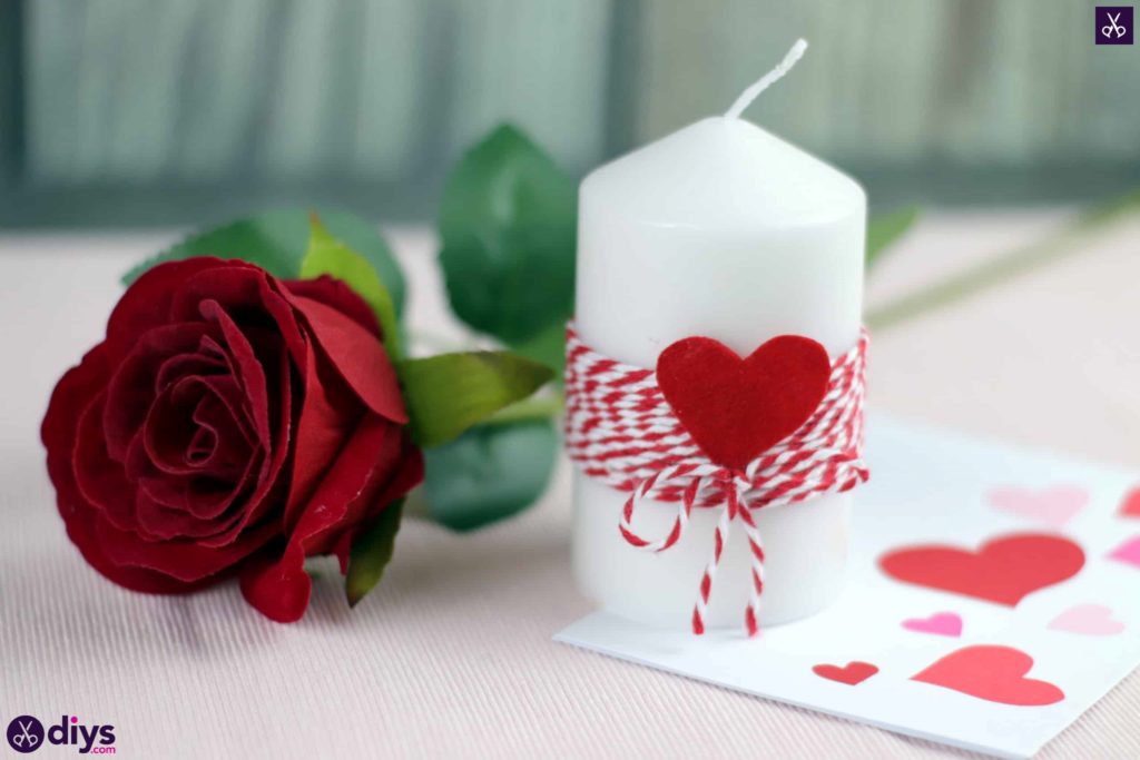 Diy valentine’s candle craft decor