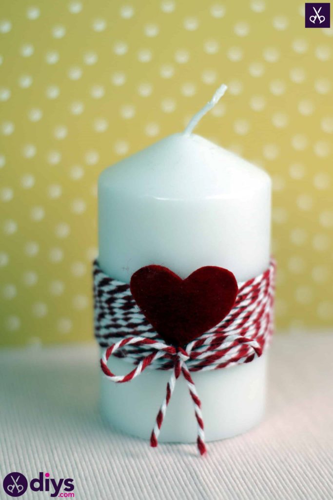 Diy valentine’s candle simple craft