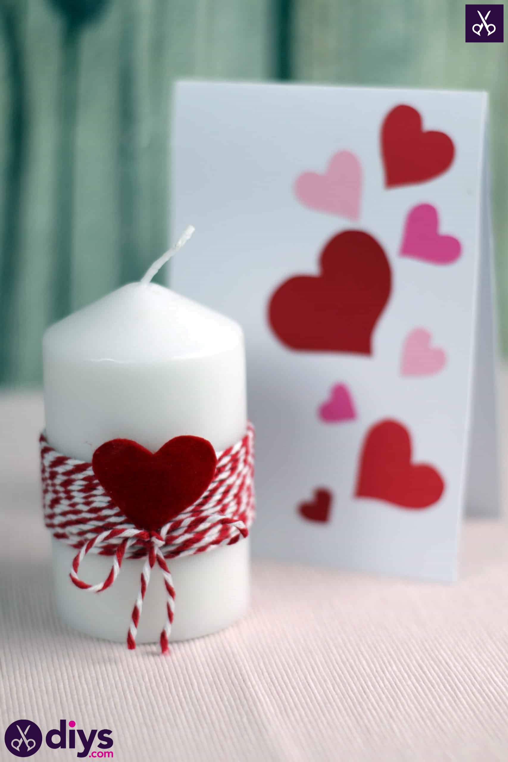 Diy valentine’s candle