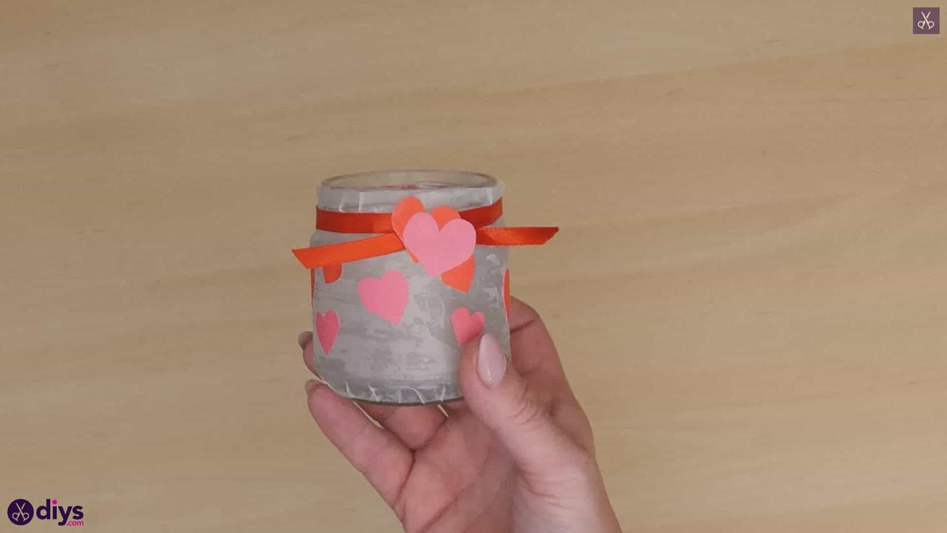 Valentines day candle holder step 7e