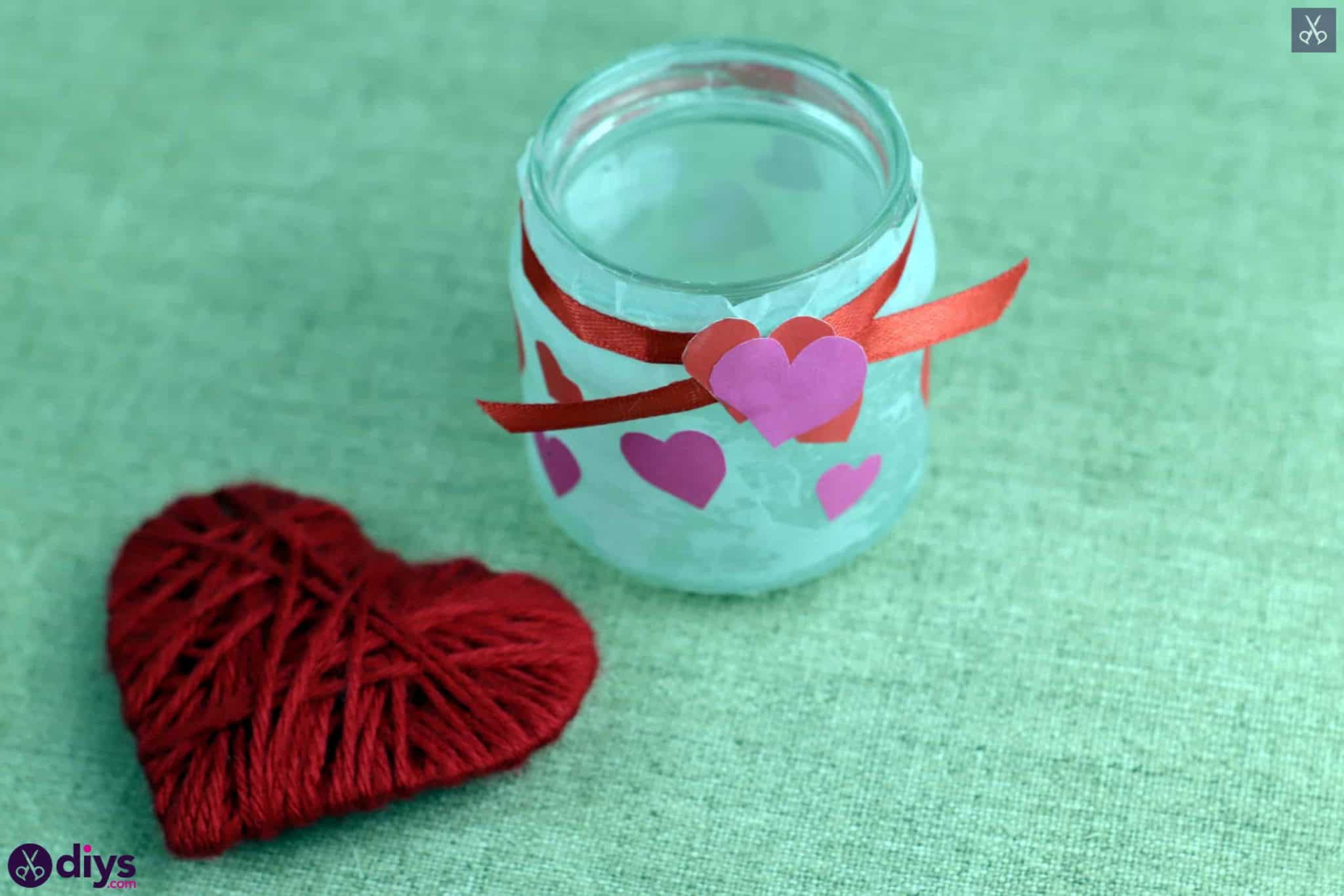 DIY Valentine’s Day Candle Holder from a Mason Jar