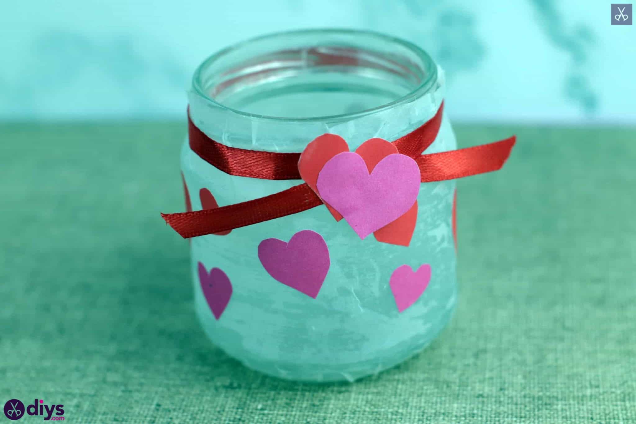 DIY Valentine’s Day Candle Holder from a Mason Jar